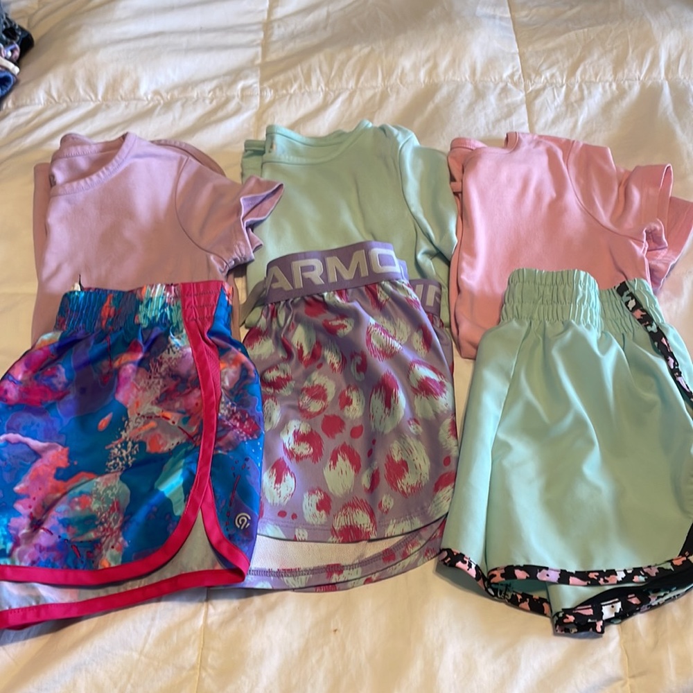 Lot of 3 Girls Short & T-shirt sets